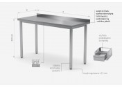 Stół przyścienny bez półki - POL-101