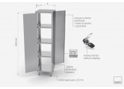 Szafa przelotowa z drzwiami na zawiasach h: 1800 mm - POL-312-W