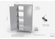 Szafa przelotowa z drzwiami na zawiasach h: 1800 mm - POL-312