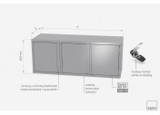 Szafka wisząca z drzwiami na zawiasach, troje drzwi - POL-310-3