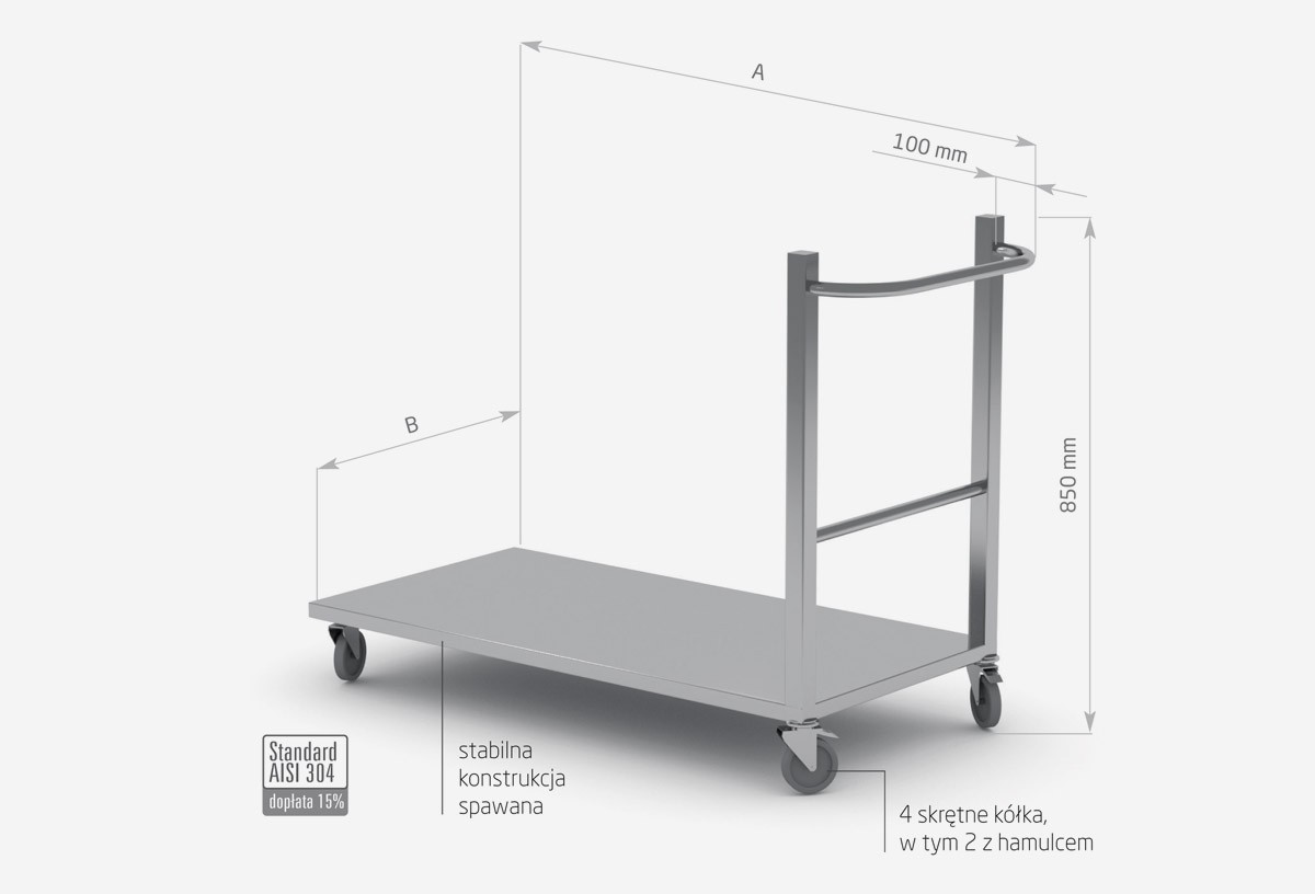 Wózek transportowy, platforma - POL-424