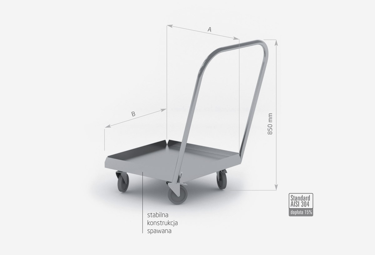 Platforma transportowa, mała z uchwytem - POL-427