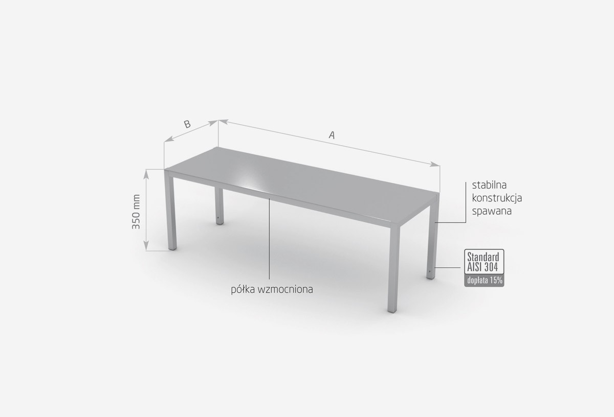 Nadstawka na stół jednopoziomowa - POL-501