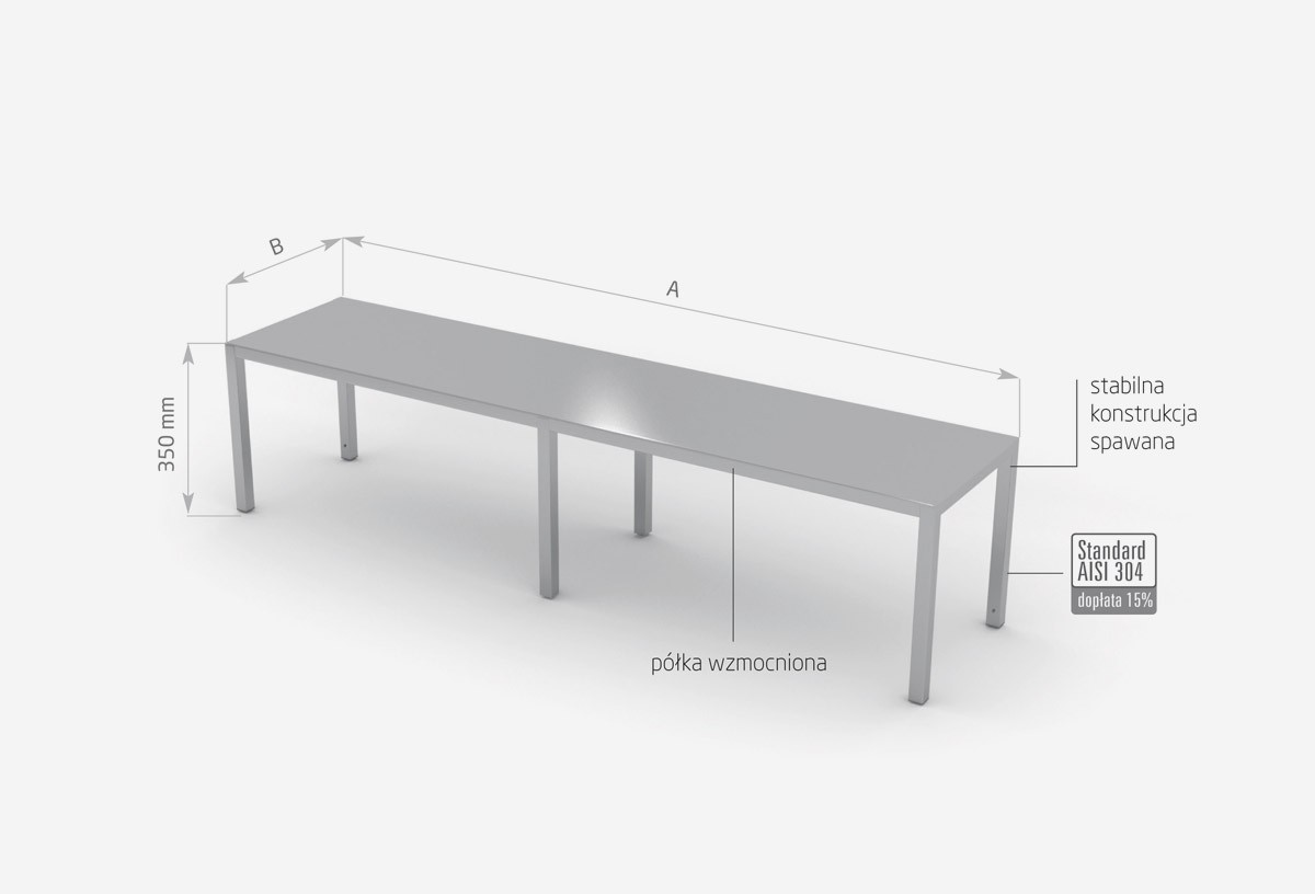 Nadstawka na stół jednopoziomowa  POL-501-6