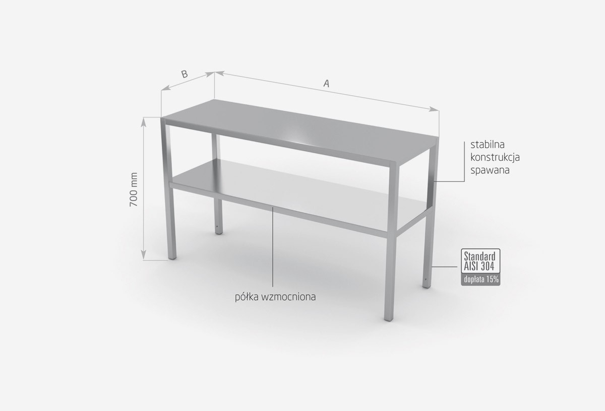 Nadstawka na stół dwupoziomowa - POL-502
