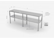 Nadstawka na stół dwupoziomowa - POL-502-6