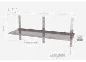 Półka wisząca przestawna pojedyncza - POL-381-3