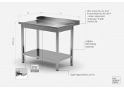Stół wyładowczy do zmywarek z półką - prawy - POL-237-P